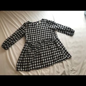 black and white dress